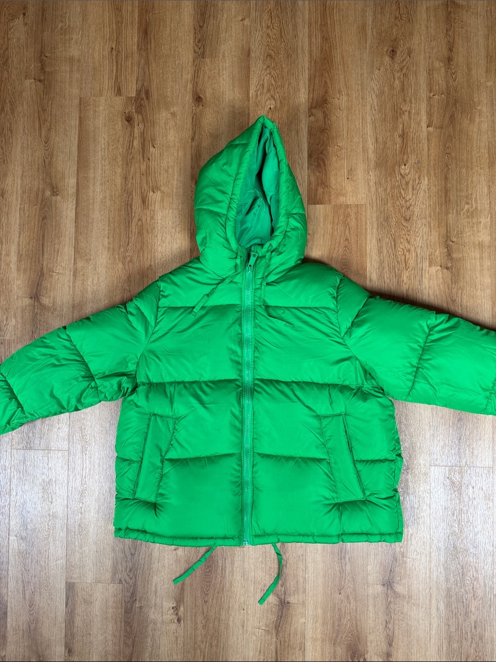 Green Hooded Puffer Jacket